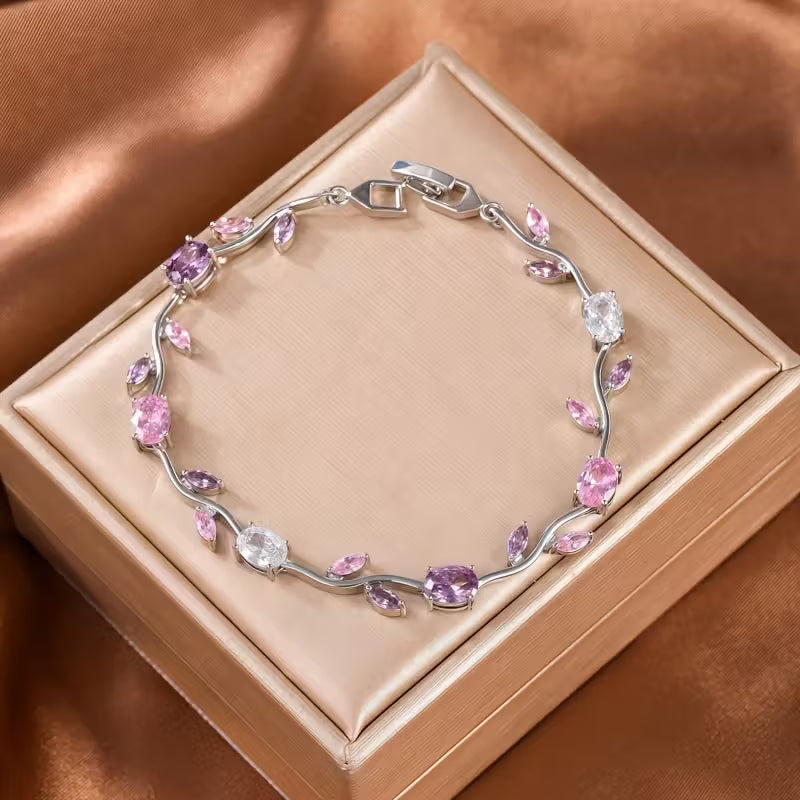 “Tulipan con circones” Pulsera exclusiva