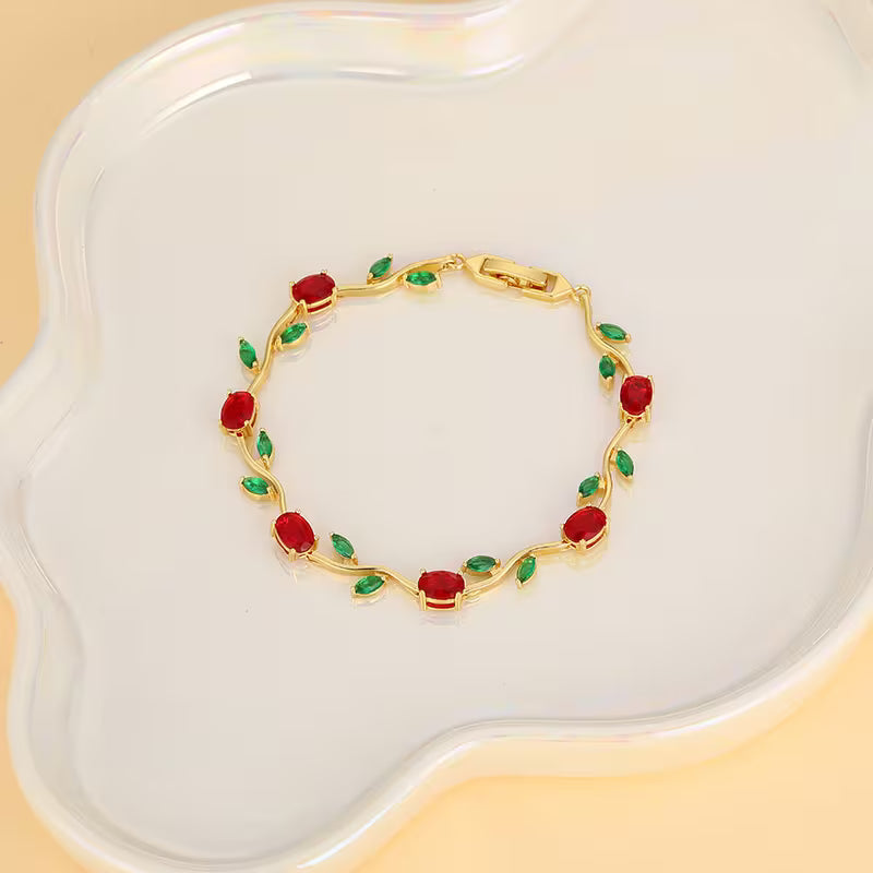 “Tulipan con circones” Pulsera exclusiva