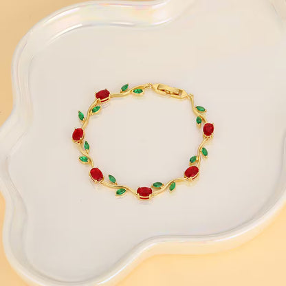 “Tulipan con circones” Pulsera exclusiva