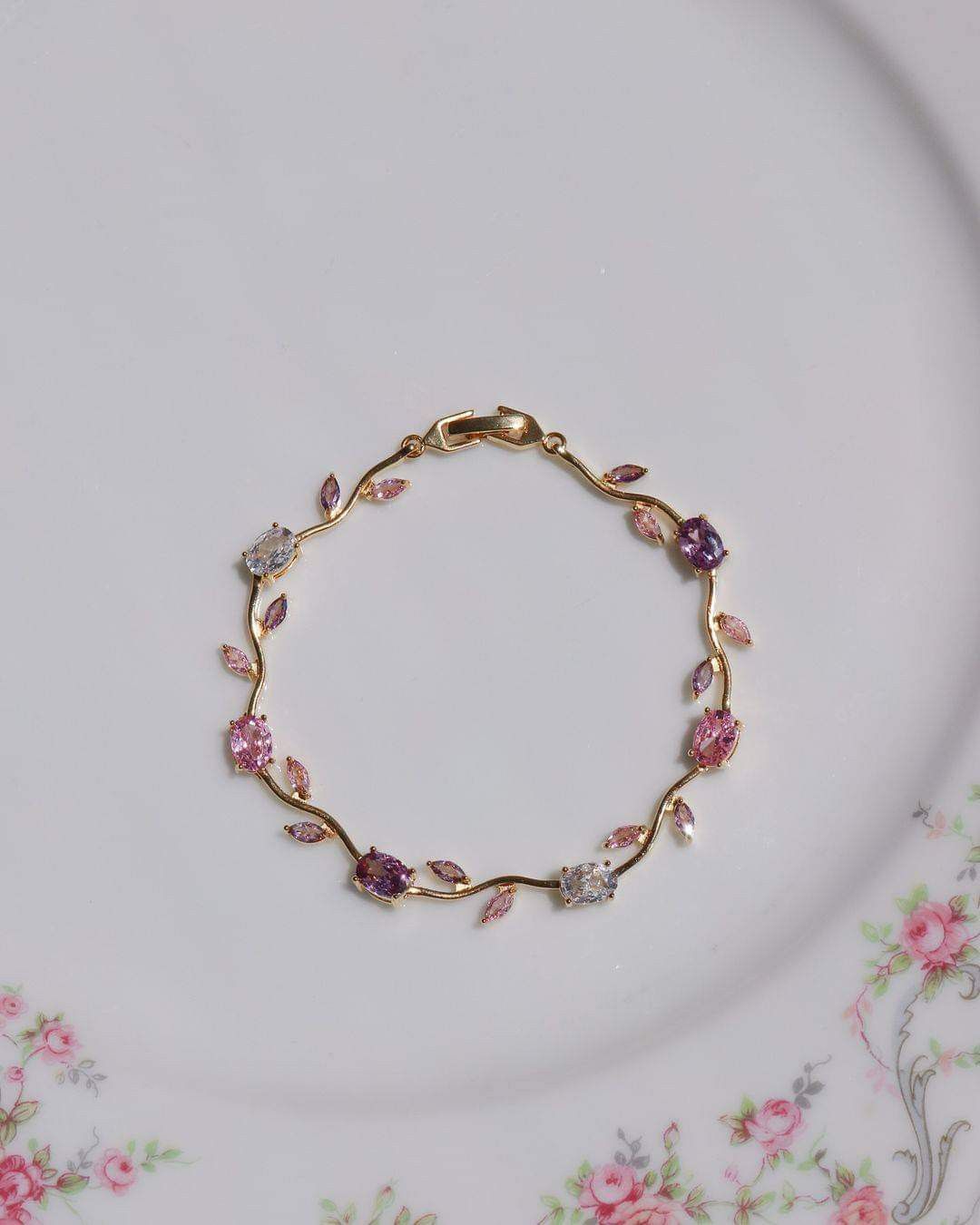 “Tulipan con circones” Pulsera exclusiva