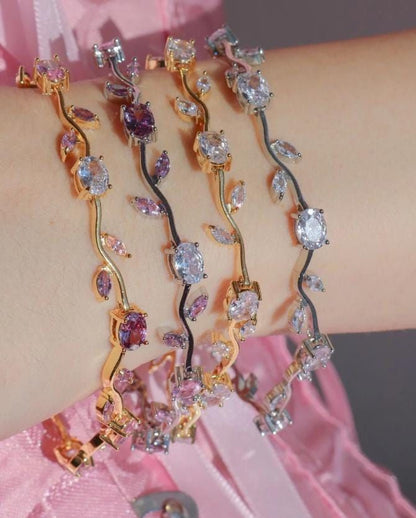 “Tulipan con circones” Pulsera exclusiva