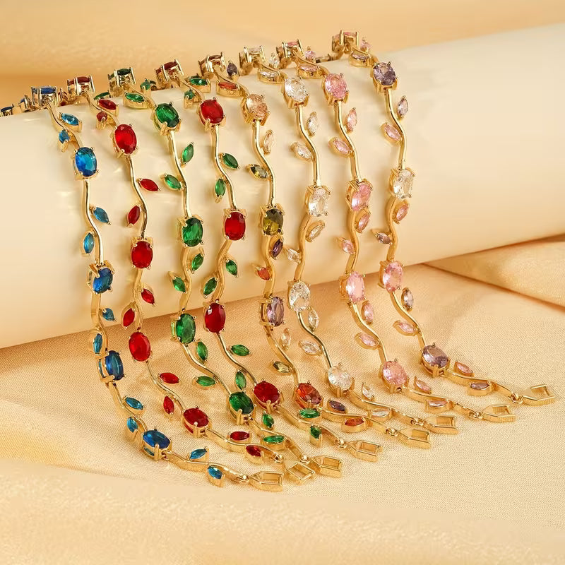 “Tulipan con circones” Pulsera exclusiva