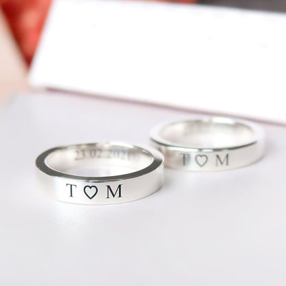 “Nuestra Promesa” Pack de 2 Anillos personalizados + Acta de promesa