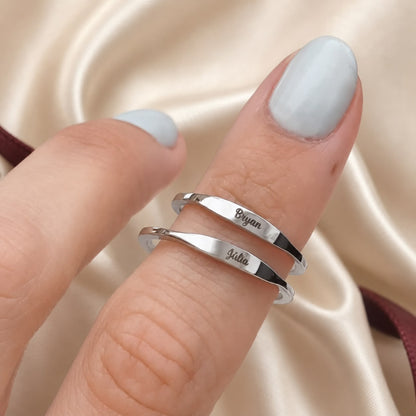 “Nuestra Promesa Eterna” Pack de 2 Anillos personalizados + Acta de promesa