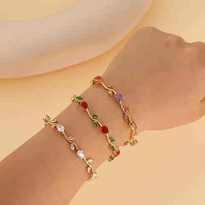 “Tulipan con circones” Pulsera exclusiva